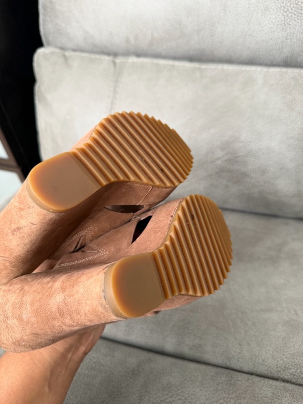 Vince Camuto Tan Crossband Wedge Slide Sandals - Picture 4 of 4